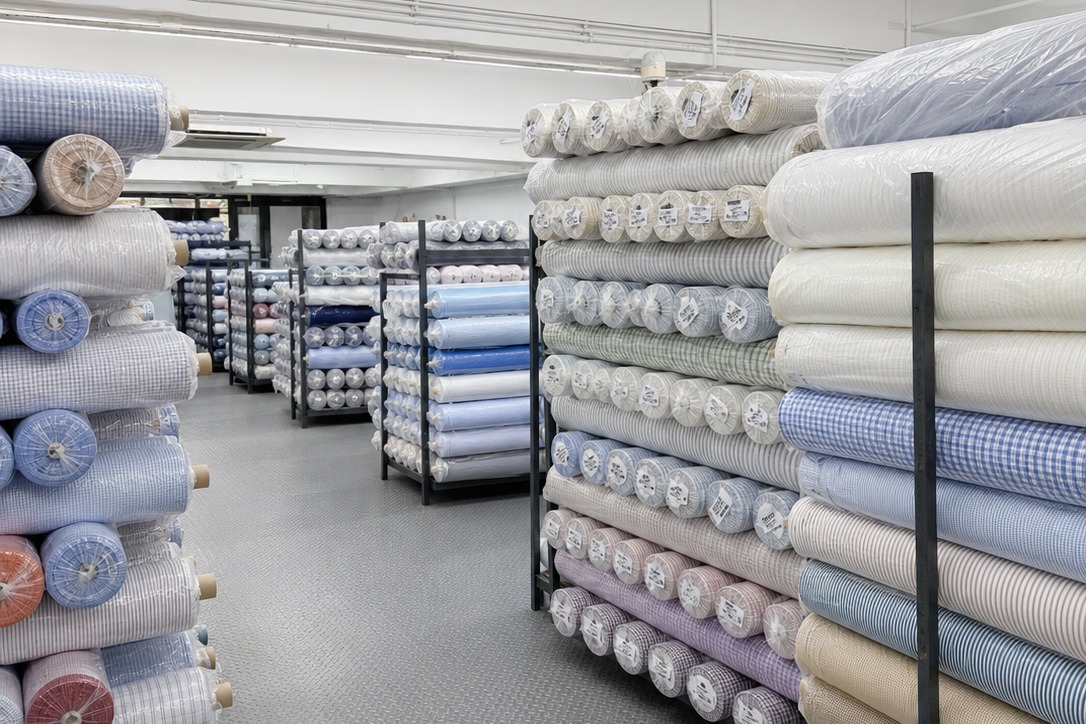 Brar Group HK fabric rolls warehouse in Hong Kong