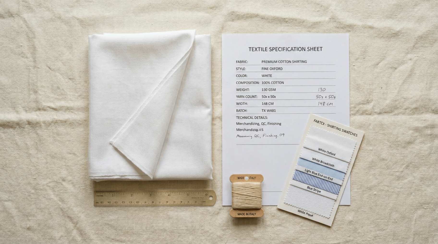 How to Read a Fabric Spec Sheet: Yarn Count & Construction Explained