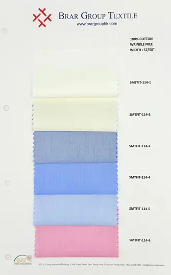 Solid navy shirting fabric swatch card by Brar Group