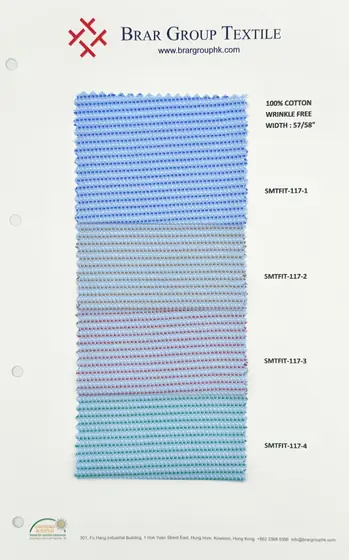 Dobby jacquard shirting fabric swatch card by Brar Group